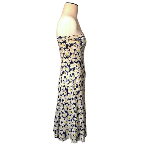 DIANE VON FURSTENBERG Merengo Strapless Dress Daisy Print Size 8 - Picture 4 of 8